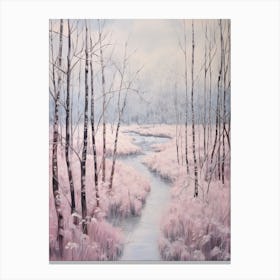 Dreamy Winter Painting Reunion National Park France 1 Canvas Print