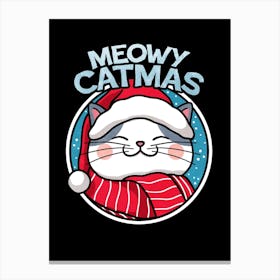 Meowy Catmas Canvas Print