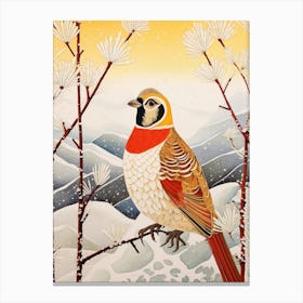 Bird Illustration Partridge 1 Canvas Print