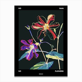 No Rain No Flowers Poster Geranium 4 Canvas Print