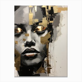 Gold And Black 7 Canvas Print