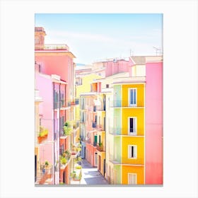 Salerno, Italy Colourful View 3 Canvas Print