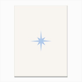 Retro Star Blue Canvas Print