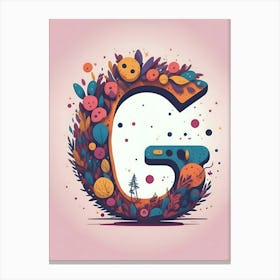 Colorful Letter G Illustration 36 Canvas Print