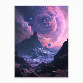 Space Landscape 3 Canvas Print