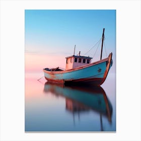 Old Fishing Boat At Sunrise Canvas Print