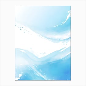 Blue Ocean Wave Watercolor Vertical Composition 109 Canvas Print