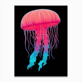 Turritopsis Dohrnii Importal Jellyfish Pop Art 4 Canvas Print