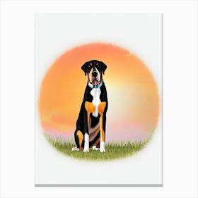 Treeing Walker Coonhound Illustration dog Canvas Print