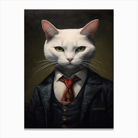 Gangster Cat Japanese Bobtail 2 Canvas Print
