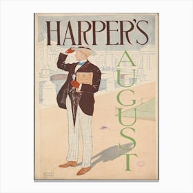 Harper's August, Edward Penfield 3 Canvas Print