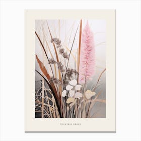 Flower Illustration Fountain Grass 2 Poster Canvas Print