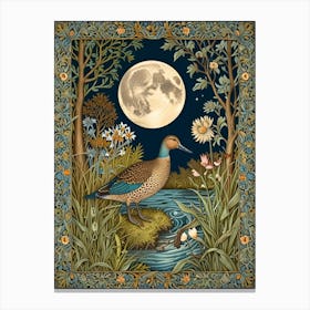 William Morris Moonlight In The Woods Canvas Print