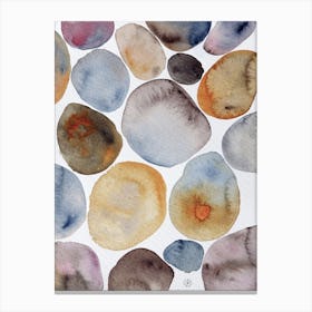 Stone Therapy 2 - watercolor abstract minimal muted contamorary modern hand painted mid-century living room kitchen Canvas Print