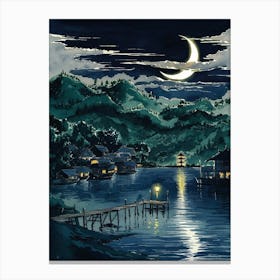 Moonlight In The Mountains 8 Canvas Print