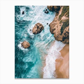 Aerial View Of A Beach 167 Canvas Print