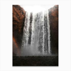 Huge Waterfall, Oil Painting Canvas Print