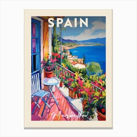 Marbella Spain 2 Fauvist Painting Travel Poster Canvas Print