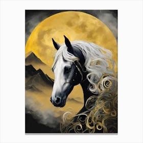 Horse In The Moonlight 10 1 Canvas Print