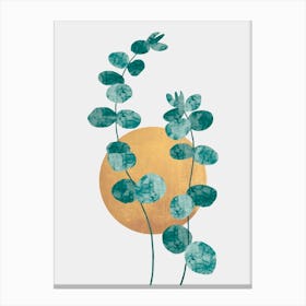 Geometric and floral composition 16 Canvas Print