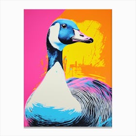 Andy Warhol Style Bird Canada Goose 1 Canvas Print