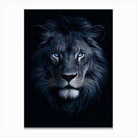 Blue Eyes Lion Canvas Print