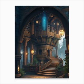 Dwarven Library Canvas Print