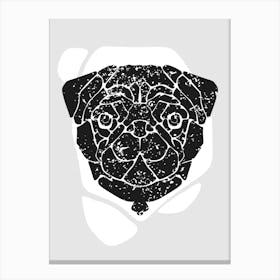 Minimalist Pug Canvas Print