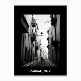 Poster Of Cagliari, Italy, Mediterranean Black And White Photography Analogue 1 Canvas Print