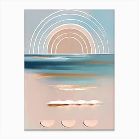 The Last Sunset - Abstract Minimal Boho Beach Canvas Print