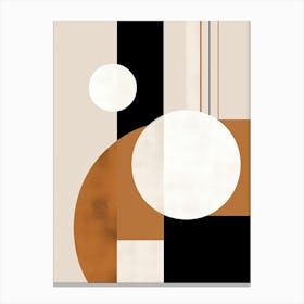 Beige Bauhaus Harmony Canvas Print
