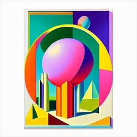 Libra Planet Abstract Modern Pop Space Canvas Print