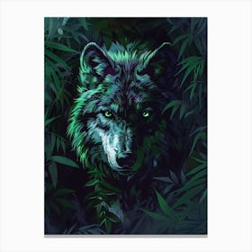 Wolf In The Jungle 16 Canvas Print
