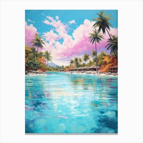 An Oil Painting Of Bora Bora, French Polynesia 6 Canvas Print