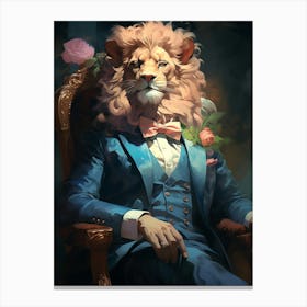 Lion In A Suit 1 Canvas Print