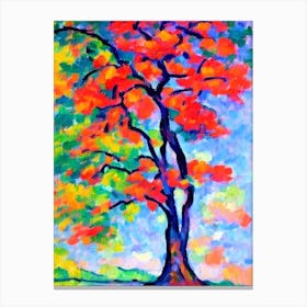 Pagoda Tree tree Abstract Block Colour Canvas Print