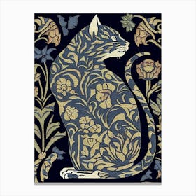 William Morris  Style Cat 1 Canvas Print
