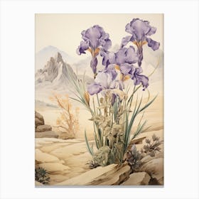 Japanese Iris Victorian Style 2 Canvas Print