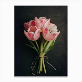 Bouquet Of Pink Tulips Canvas Print