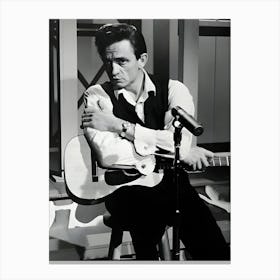 American Country Singer Johnny Cash Canvas Print