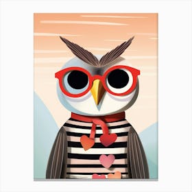 Little Owl 1 Wearing Sunglasses Canvas Print