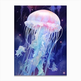 Moon Jellyfish Simple Painting 11 Canvas Print