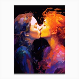 Two Women Kissing 4 Canvas Print