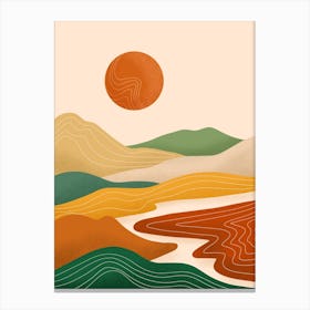Sunset River 1 Canvas Print