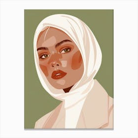 Muslim Girl In Hijab Canvas Print