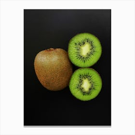 Kiwi — Food kitchen poster/blackboard, photo art Canvas Print