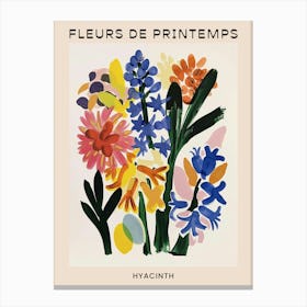 Spring Floral French Poster  Hyacinth 4 Canvas Print