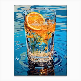 A Glass Of Water Oil Painting 4 Canvas Print