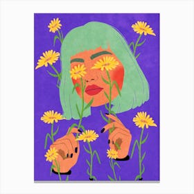 Girl wanna bloom so she did Canvas Print