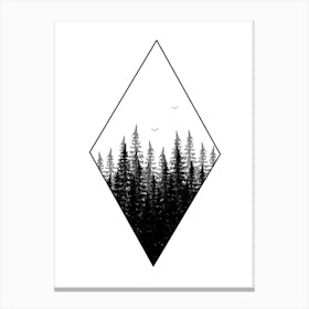 The Forest Illustration Canvas Print